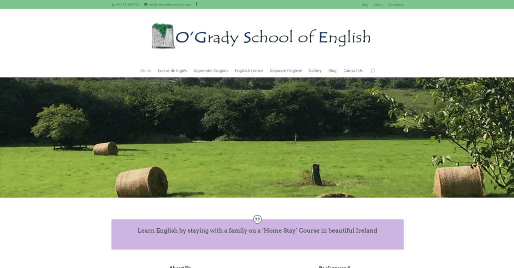 O'Gradys Learn English Website Image